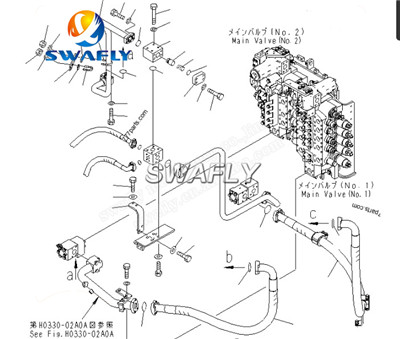 Komatsu PC1250-8 Склоп на контролен вентил 21N-60-41200